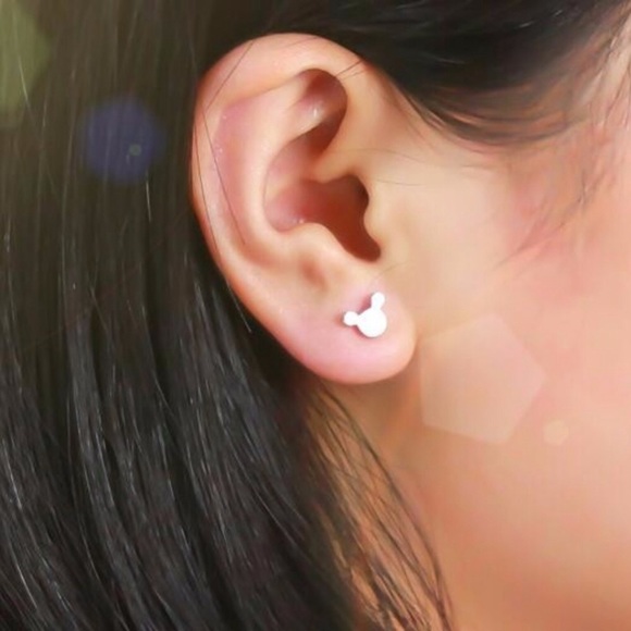 💙Cute Mickey Mouse Silver Stud Earrings💙 - Picture 2 of 8